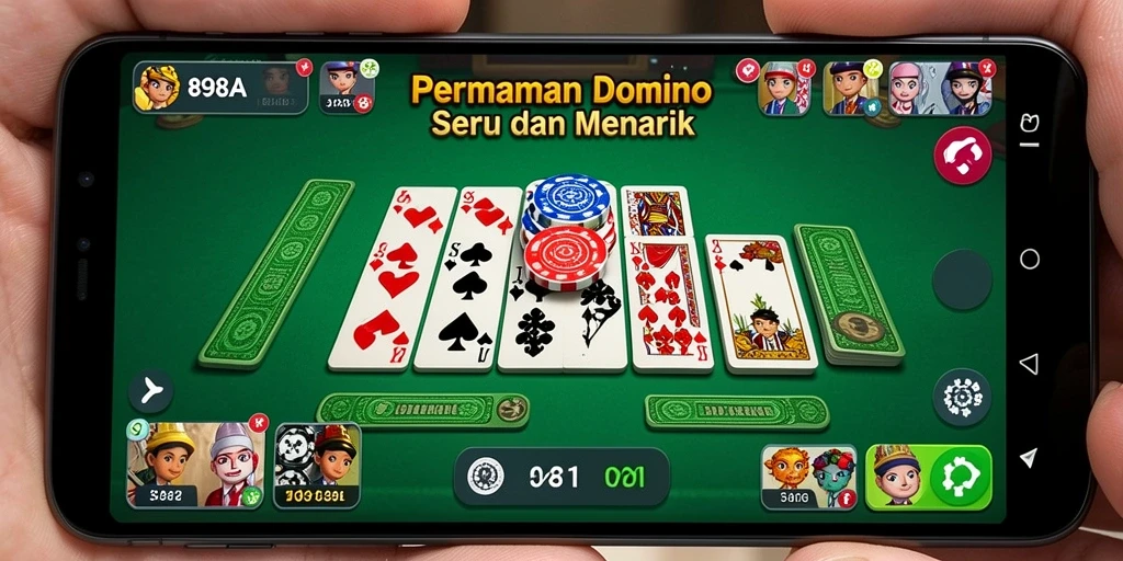 Tampilan gameplay domino yang seru dan interaktif.