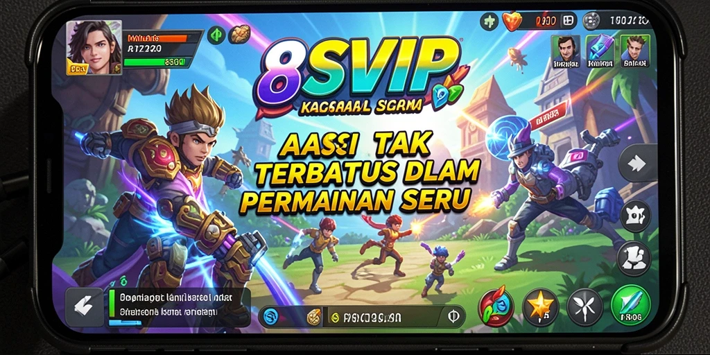 Screenshot utama 8SVIP dengan aksi mendebarkan di layar.