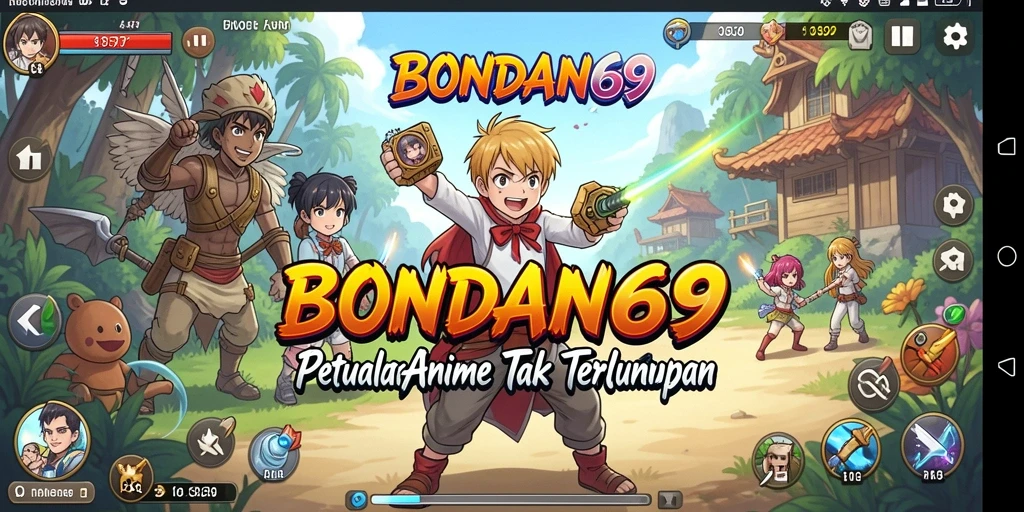 Tampilan gameplay BONDAN69 yang menampilkan aksi karakter anime.