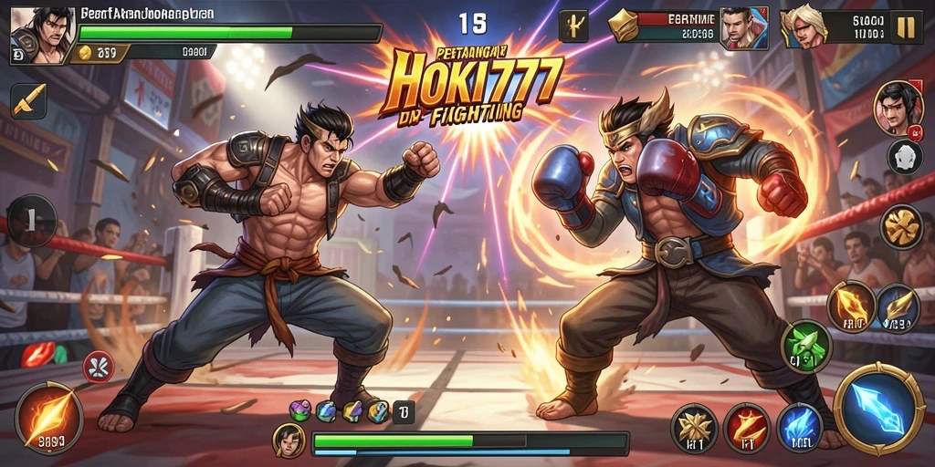 Tampilan gameplay HOKI777 yang menegangkan dan penuh aksi.