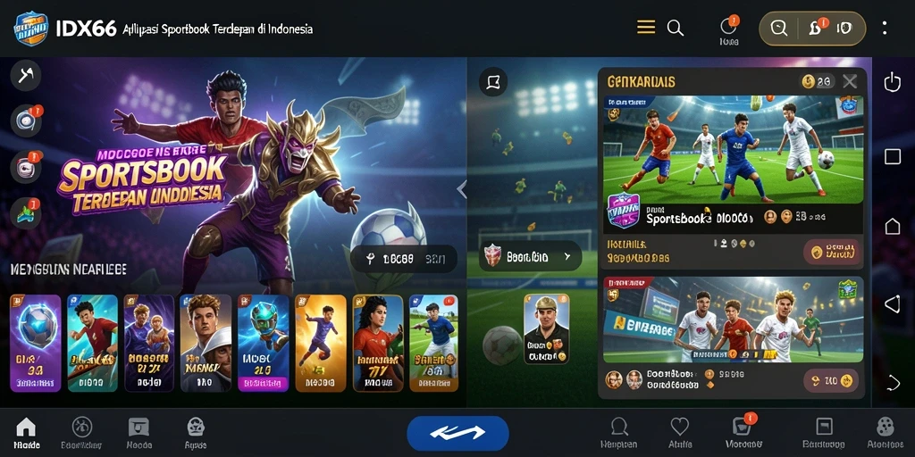 Tampilan gameplay yang dinamis dan interaktif dari IDX66.