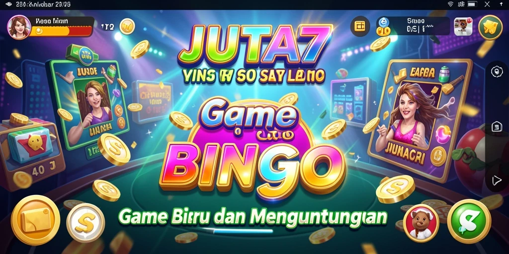 Tampilan screenshot utama JUTA7 menampilkan gameplay Bingo yang menarik dan interaktif.
