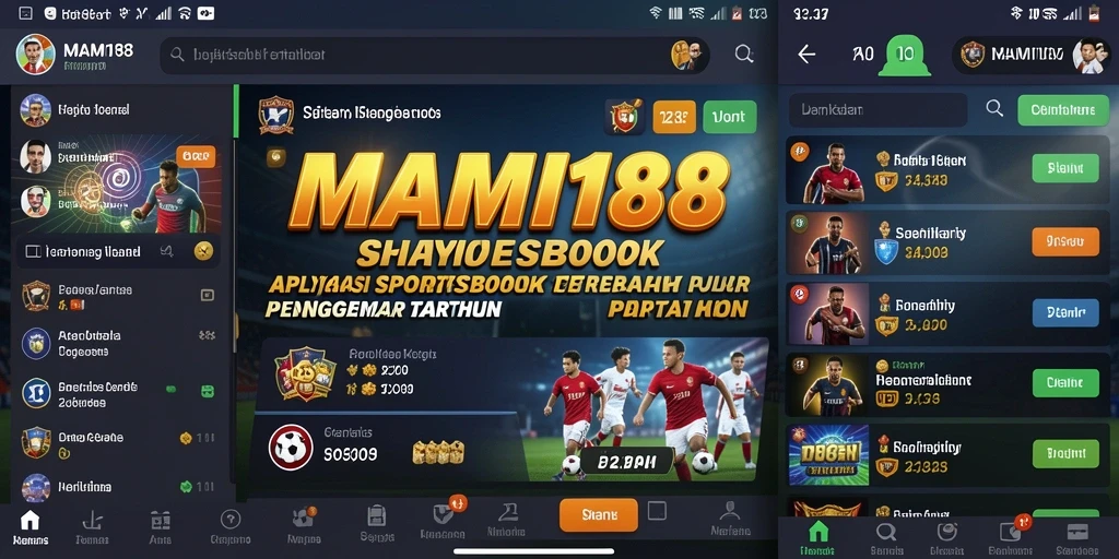 Tampilan antarmuka MAMI188 saat bermain taruhan olahraga.