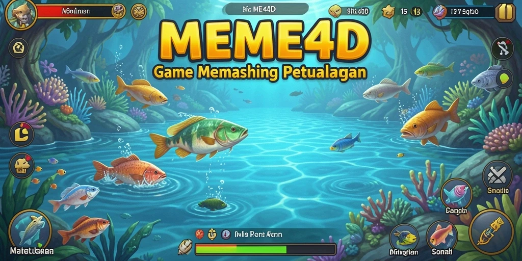 Tangkapan ikan yang spektakuler dalam gameplay MEME4D.