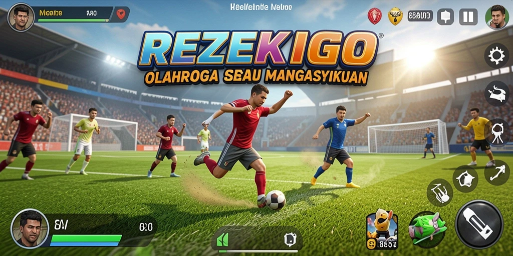Tampilan utama gameplay REZEKIGO yang dinamis dan penuh aksi.