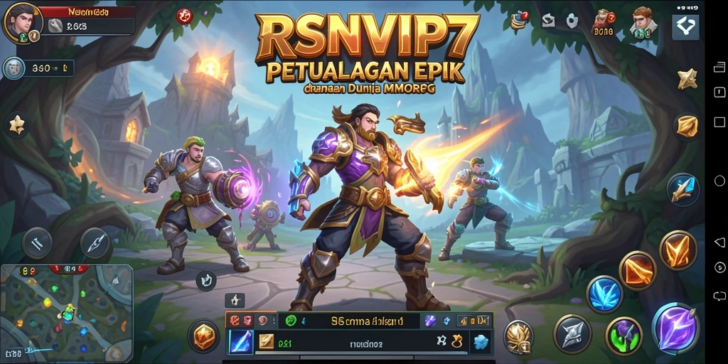 Screenshot RSNVIP7 menunjukkan aksi pertarungan yang menegangkan dalam dunia MMORPG.