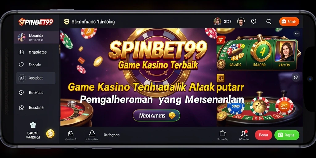 Tampilan menarik dari gameplay Kasino SPINBET99 yang mendebarkan.